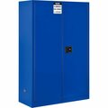 Global Industrial Acid Corrosive Cabinet, 45 Gallon, Manual Close 43inW x 18inD x 65inH 316067